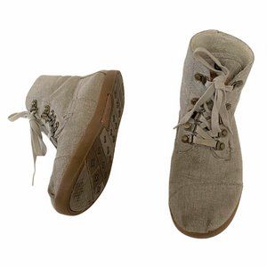 Womens Toms Faux Fur Lined Rollover Gray Boots